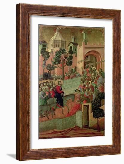 Maesta: Entry into Jerusalem, 1308-11-Duccio di Buoninsegna-Framed Giclee Print