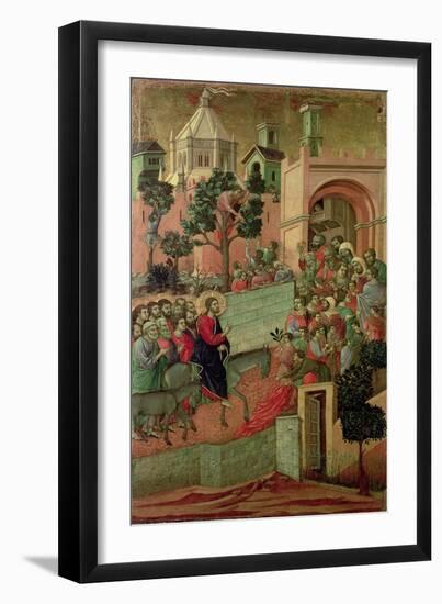 Maesta: Entry into Jerusalem, 1308-11-Duccio di Buoninsegna-Framed Giclee Print