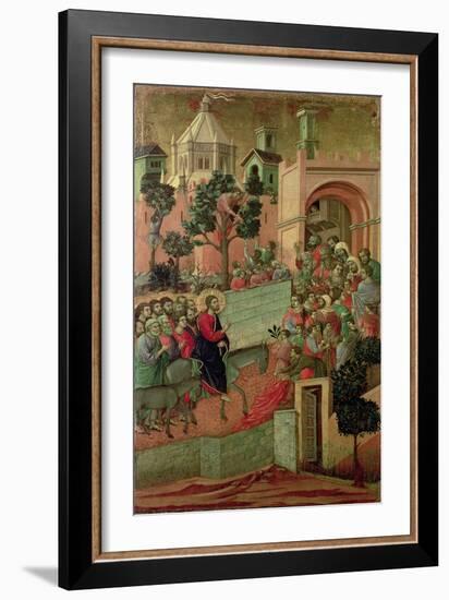 Maesta: Entry into Jerusalem, 1308-11-Duccio di Buoninsegna-Framed Giclee Print