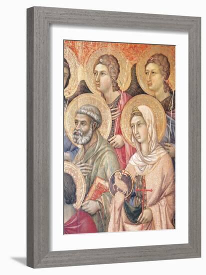 Maesta' of Duccio Altarpiece in Cathedral of Siena-Duccio Di buoninsegna-Framed Premium Giclee Print