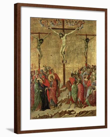 Maestà - Passion: Crucifixion', 1308-1311-Duccio Di buoninsegna-Framed Giclee Print