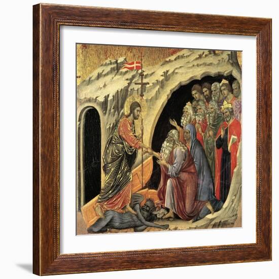 Maestà - Passion: Descent To Hell, 1308-1311-Duccio Di buoninsegna-Framed Giclee Print