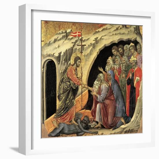 Maestà - Passion: Descent To Hell, 1308-1311-Duccio Di buoninsegna-Framed Giclee Print