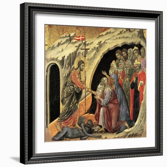 Maestà - Passion: Descent To Hell, 1308-1311-Duccio Di buoninsegna-Framed Giclee Print