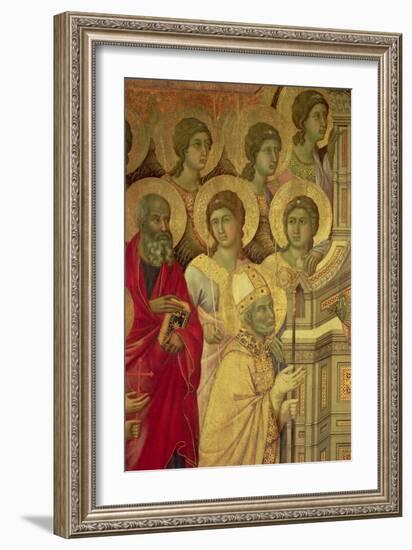 Maesta: Saints, 1308-11-Duccio di Buoninsegna-Framed Giclee Print