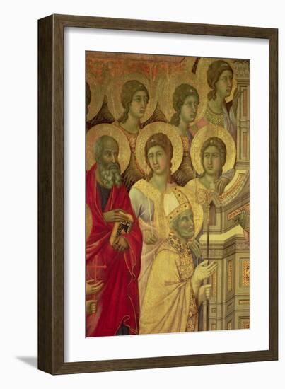 Maesta: Saints, 1308-11-Duccio di Buoninsegna-Framed Giclee Print