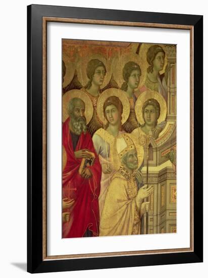 Maesta: Saints, 1308-11-Duccio di Buoninsegna-Framed Giclee Print