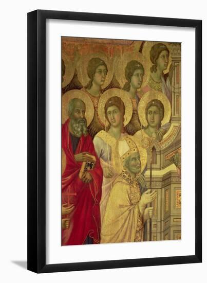 Maesta: Saints, 1308-11-Duccio di Buoninsegna-Framed Giclee Print