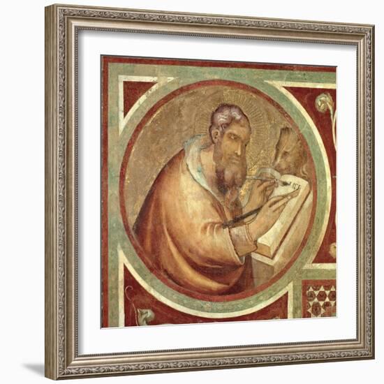 Maesta: St. Mark with the Lion, Detail from the Frame, 1315 (Detail)-Simone Martini-Framed Giclee Print