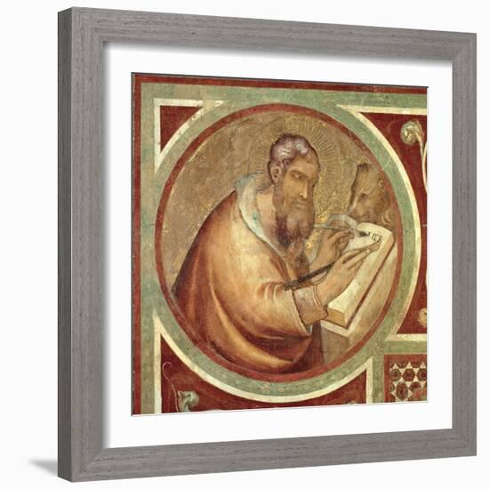 Maesta: St. Mark with the Lion, Detail from the Frame, 1315 (Detail)-Simone Martini-Framed Giclee Print