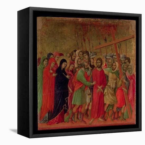Maesta: the Road to Calvary, 1308-11-Duccio di Buoninsegna-Framed Premier Image Canvas