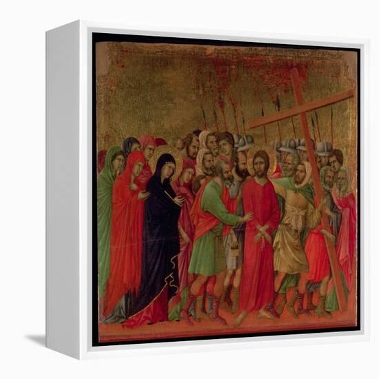 Maesta: the Road to Calvary, 1308-11-Duccio di Buoninsegna-Framed Premier Image Canvas