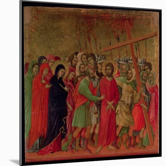 Maesta: the Road to Calvary, 1308-11-Duccio di Buoninsegna-Mounted Giclee Print