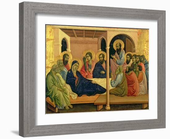 Maesta: The Virgin Taking Leave of the Disciples, 1308-11-Duccio di Buoninsegna-Framed Giclee Print