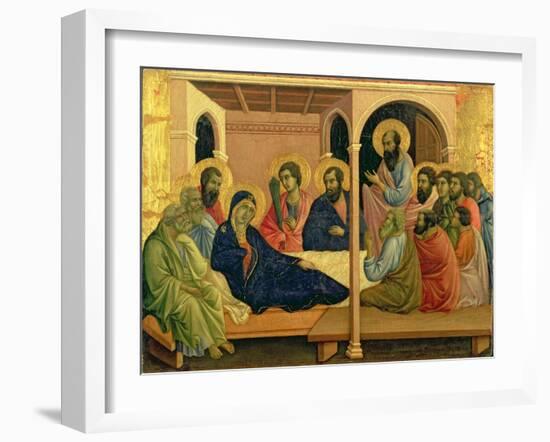 Maesta: The Virgin Taking Leave of the Disciples, 1308-11-Duccio di Buoninsegna-Framed Giclee Print