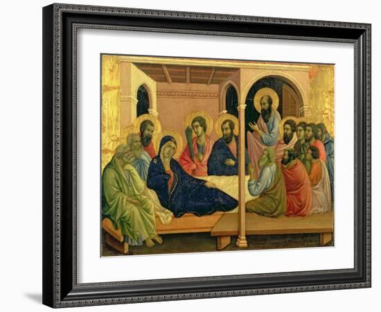 Maesta: The Virgin Taking Leave of the Disciples, 1308-11-Duccio di Buoninsegna-Framed Giclee Print