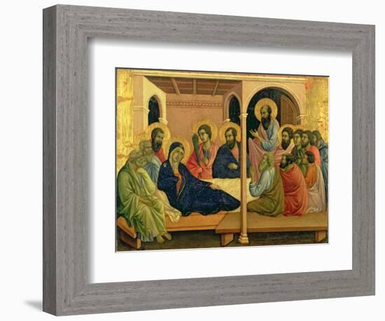 Maesta: The Virgin Taking Leave of the Disciples, 1308-11-Duccio di Buoninsegna-Framed Giclee Print