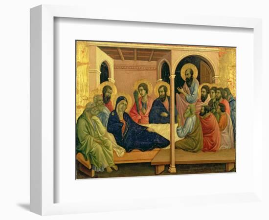 Maesta: The Virgin Taking Leave of the Disciples, 1308-11-Duccio di Buoninsegna-Framed Giclee Print