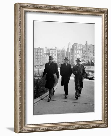 Mafia Boss Frank Costello with Attorney George Wolf and Unident-Alfred Eisenstaedt-Framed Photographic Print