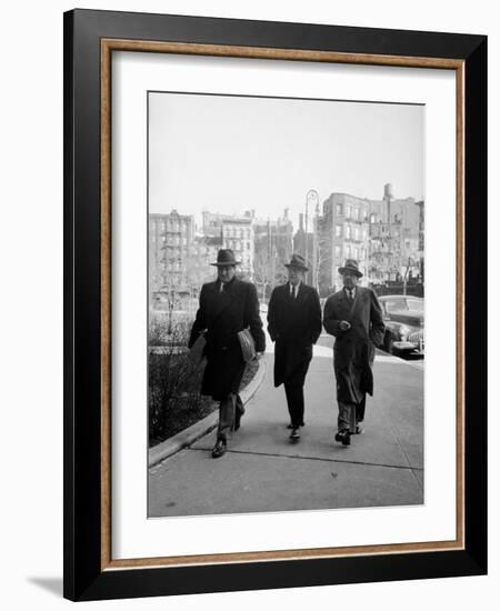 Mafia Boss Frank Costello with Attorney George Wolf and Unident-Alfred Eisenstaedt-Framed Photographic Print