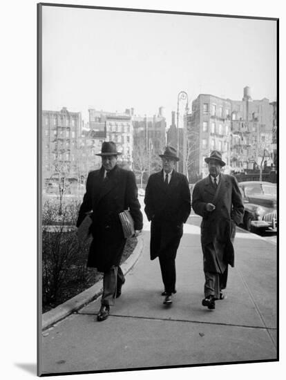 Mafia Boss Frank Costello with Attorney George Wolf and Unident-Alfred Eisenstaedt-Mounted Photographic Print