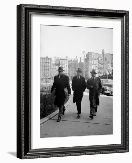 Mafia Boss Frank Costello with Attorney George Wolf and Unident-Alfred Eisenstaedt-Framed Photographic Print