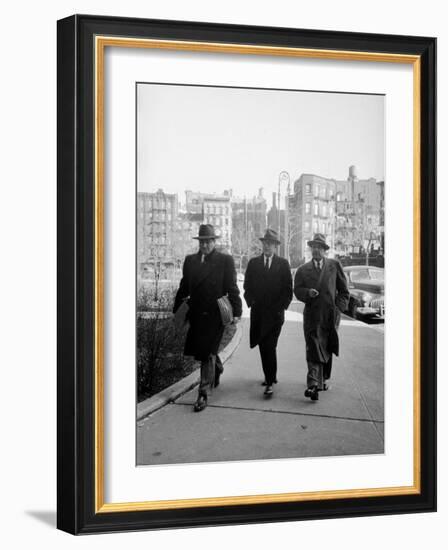 Mafia Boss Frank Costello with Attorney George Wolf and Unident-Alfred Eisenstaedt-Framed Photographic Print