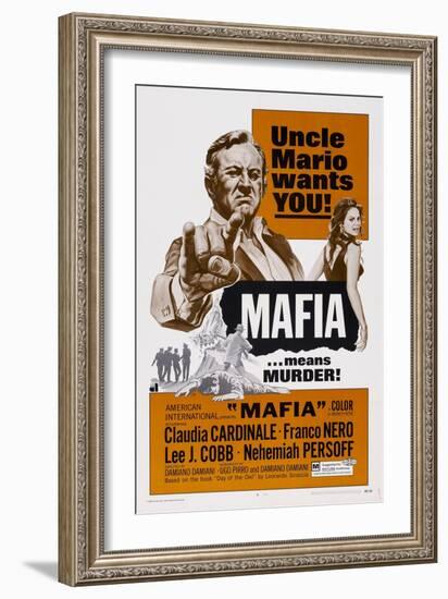 Mafia, from Left, Lee J. Cobb, Claudia Cardinale, 1968-null-Framed Art Print