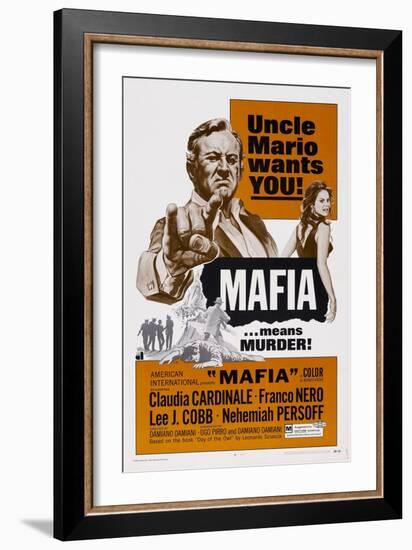 Mafia, from Left, Lee J. Cobb, Claudia Cardinale, 1968-null-Framed Art Print