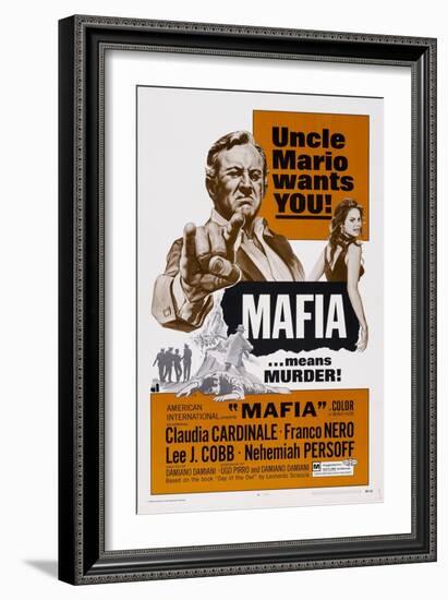 Mafia, from Left, Lee J. Cobb, Claudia Cardinale, 1968-null-Framed Art Print