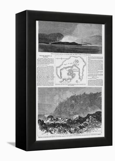 Magazine Illustrations of the Eruption at Santorin Published in Harper's Weekly-null-Framed Premier Image Canvas