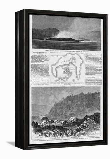 Magazine Illustrations of the Eruption at Santorin Published in Harper's Weekly-null-Framed Premier Image Canvas