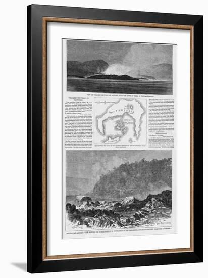 Magazine Illustrations of the Eruption at Santorin Published in Harper's Weekly-null-Framed Giclee Print