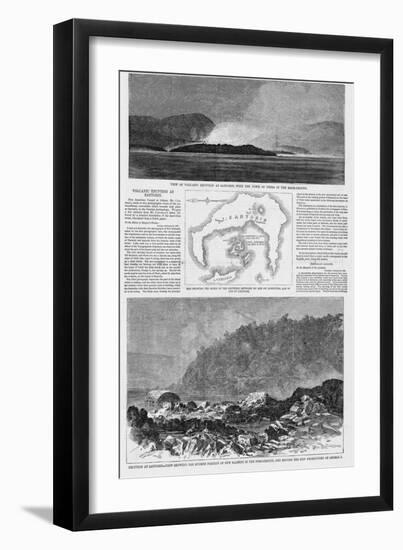 Magazine Illustrations of the Eruption at Santorin Published in Harper's Weekly-null-Framed Giclee Print