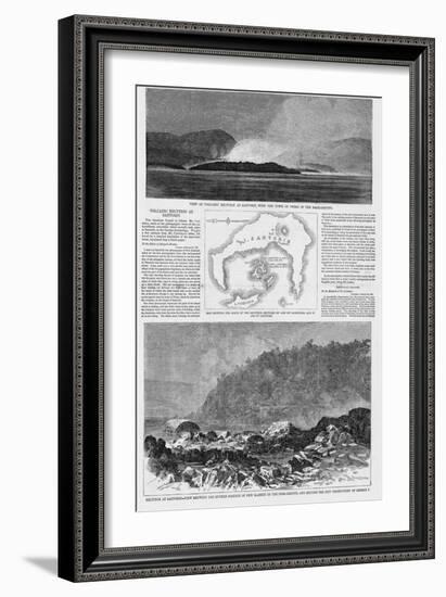 Magazine Illustrations of the Eruption at Santorin Published in Harper's Weekly-null-Framed Giclee Print