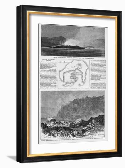 Magazine Illustrations of the Eruption at Santorin Published in Harper's Weekly-null-Framed Giclee Print