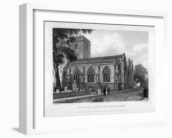 Magdalen Church, from Broad Street, Oxford, 1833-John Le Keux-Framed Giclee Print