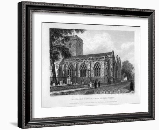 Magdalen Church, from Broad Street, Oxford, 1833-John Le Keux-Framed Giclee Print