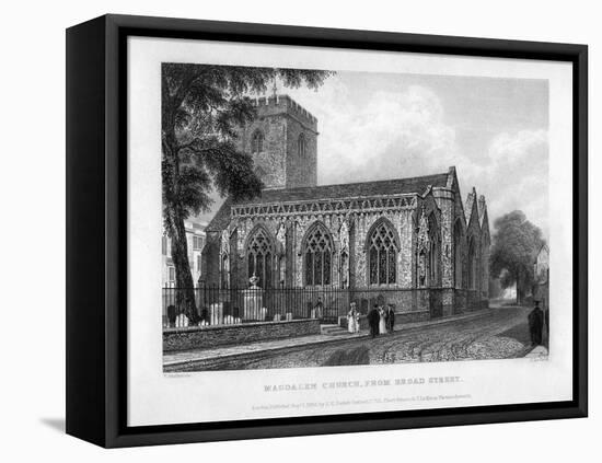 Magdalen Church, from Broad Street, Oxford, 1833-John Le Keux-Framed Premier Image Canvas