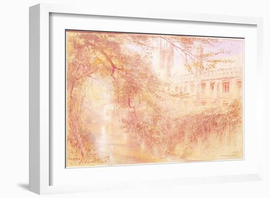 Magdalen College, Oxford, 1904 (W/C on Paper)-Albert Goodwin-Framed Giclee Print