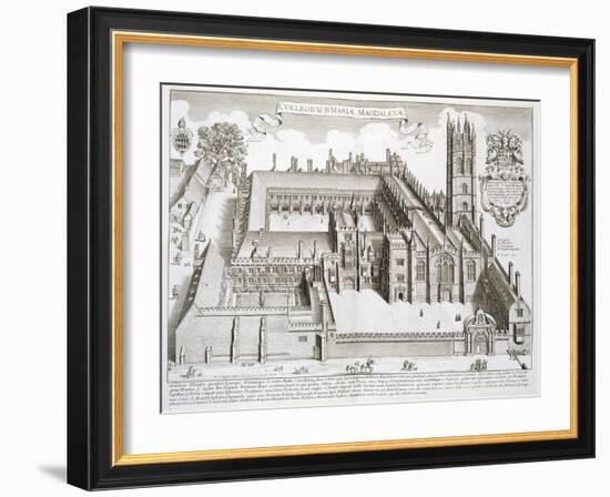 Magdalen College, Oxford, from "Oxonia Illustrata," Published 1675-David Loggan-Framed Giclee Print