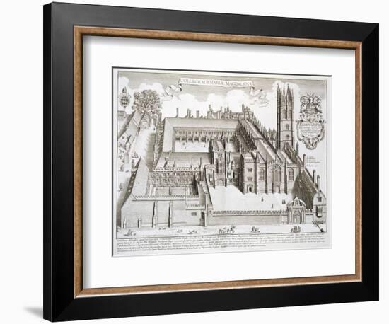 Magdalen College, Oxford, from "Oxonia Illustrata," Published 1675-David Loggan-Framed Giclee Print