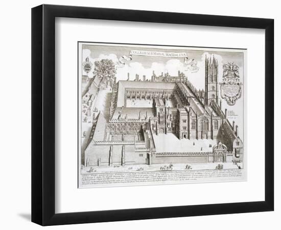 Magdalen College, Oxford, from "Oxonia Illustrata," Published 1675-David Loggan-Framed Giclee Print