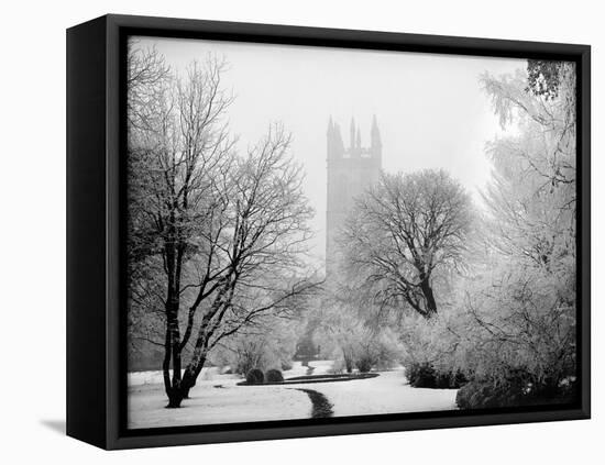 Magdalen College, Oxford, Oxfordshire in the Snow-Henry Taunt-Framed Premier Image Canvas