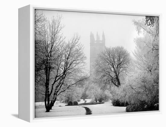Magdalen College, Oxford, Oxfordshire in the Snow-Henry Taunt-Framed Premier Image Canvas