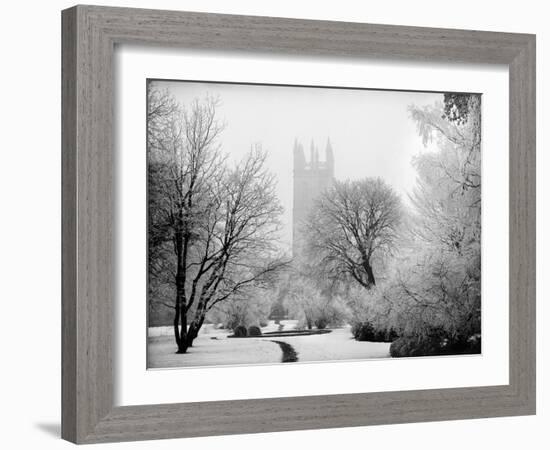 Magdalen College, Oxford, Oxfordshire in the Snow-Henry Taunt-Framed Photographic Print