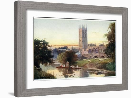 Magdalen Tower and Bridge-William Matthison-Framed Giclee Print