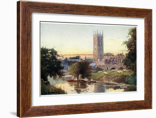 Magdalen Tower and Bridge-William Matthison-Framed Giclee Print