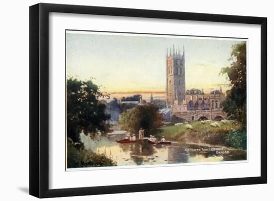 Magdalen Tower and Bridge-William Matthison-Framed Giclee Print