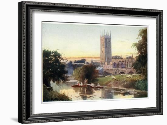 Magdalen Tower and Bridge-William Matthison-Framed Giclee Print